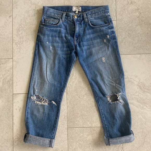 Current Elliot distressed boyfriend low rise jean - Picture 6 of 14